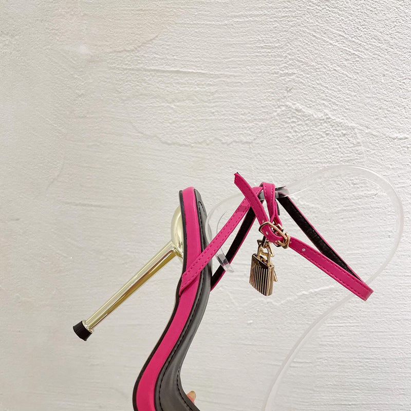 Women’s Lock Pointed Thin Heel Sandals