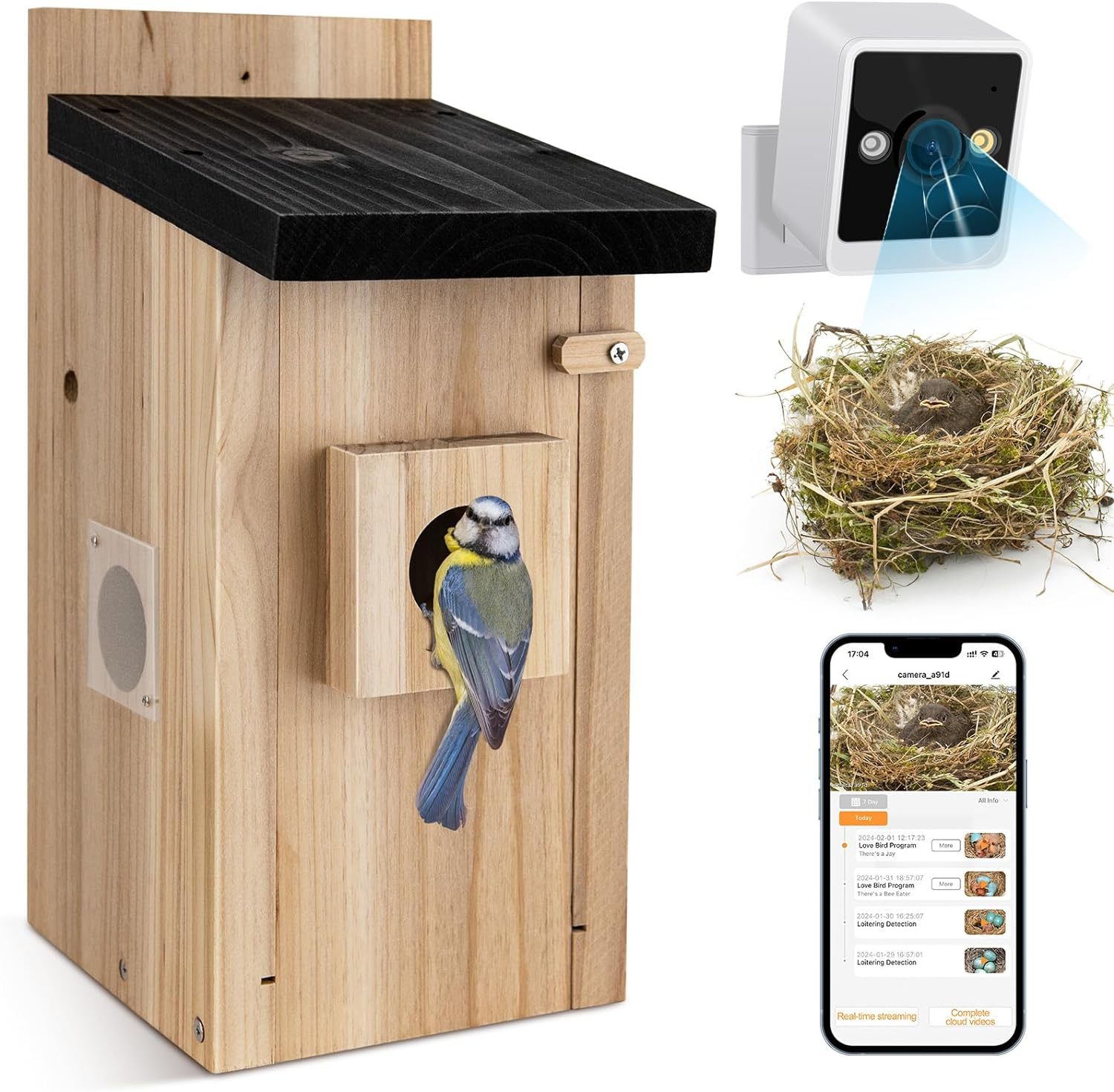 Intelligente Vogelhauskamera mit 3MP-Video