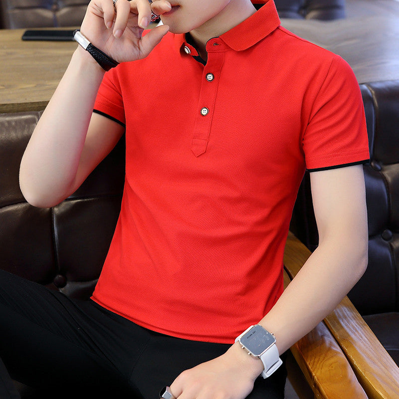 Lässiges Patchwork-Poloshirt für Herren
