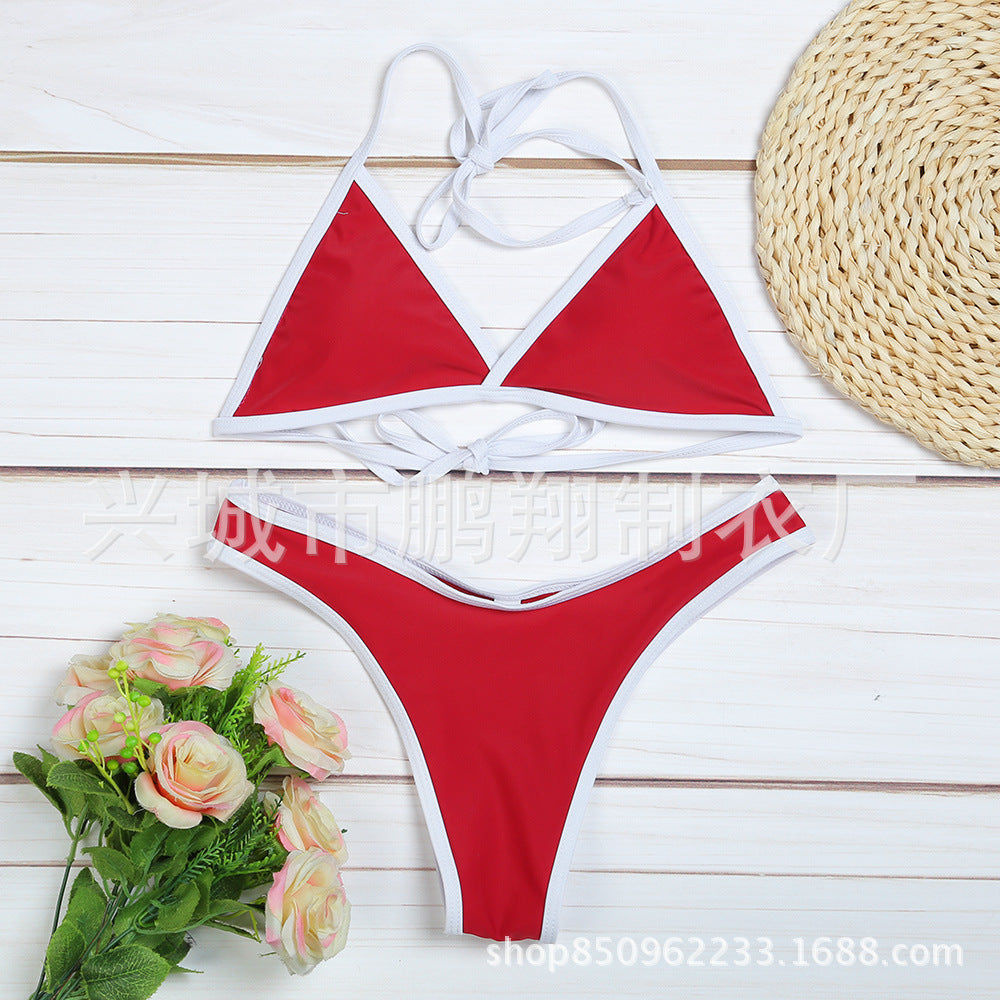 Maillot de bain bikini sexy à volants