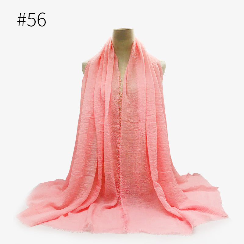 Bubble Cotton Scarf Hijab Wrap Shawl