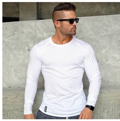 Langärmliges Fitness-Trainings-T-Shirt für Herren