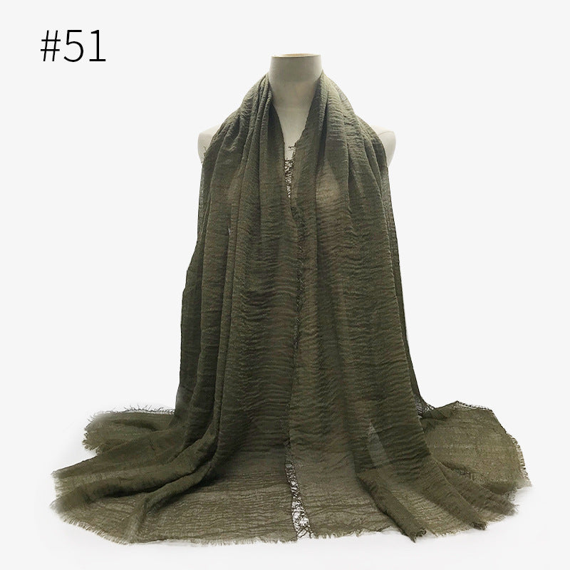 Bubble Cotton Scarf Hijab Wrap Shawl
