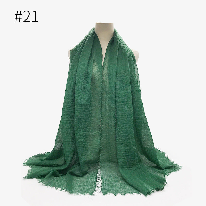 Bubble Cotton Scarf Hijab Wrap Shawl