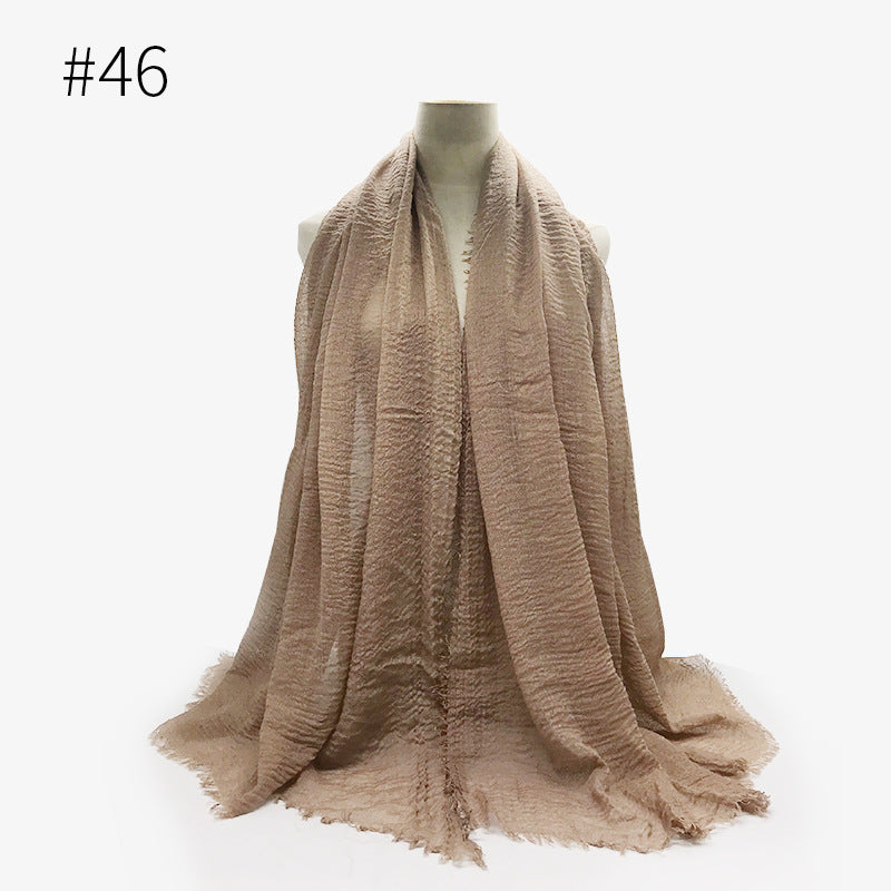 Bubble Cotton Scarf Hijab Wrap Shawl