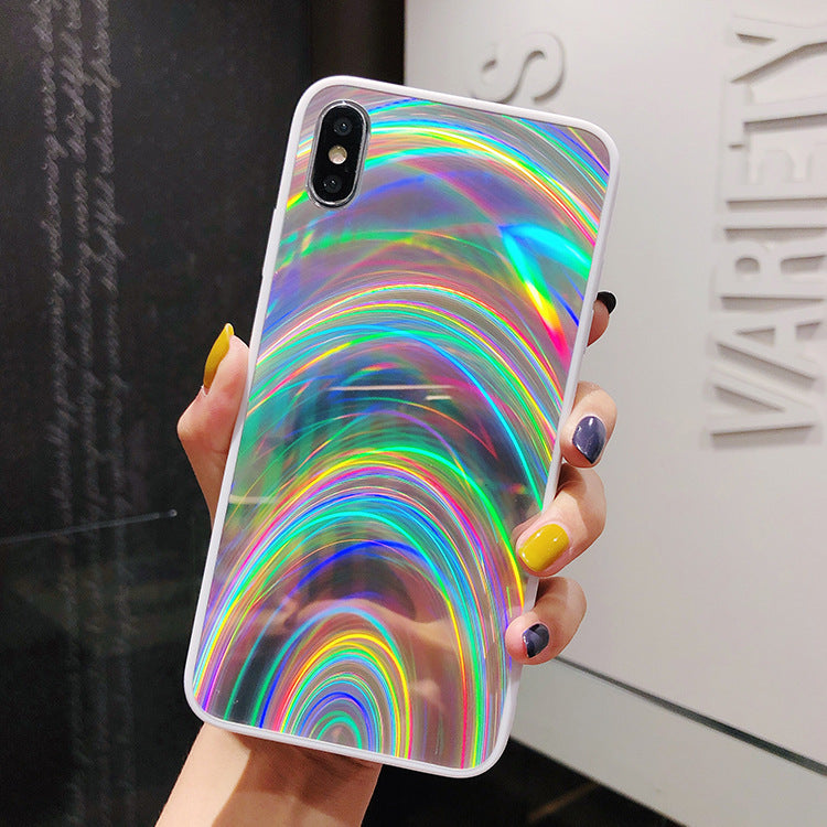 Coque de téléphone miroir arc-en-ciel
