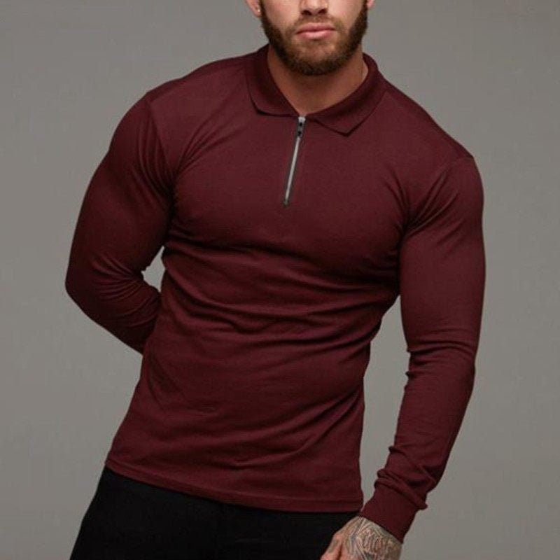 Langarm-Polo- und T-Shirt-Set für Herren