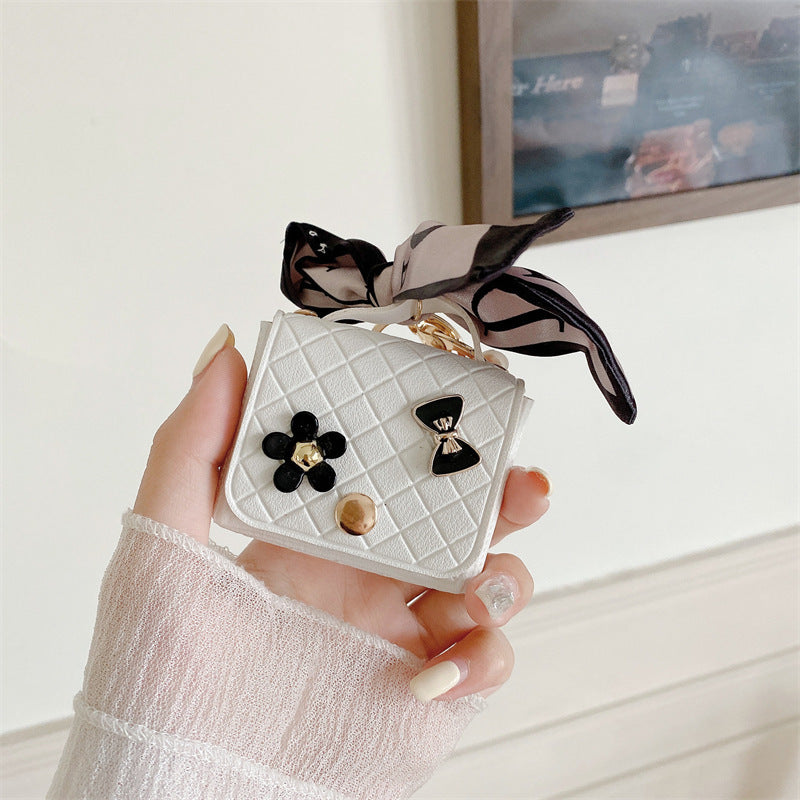 Korean Silk Scarf Earphone Pouch