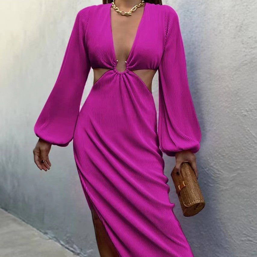 Robe plissée sans taille d'automne