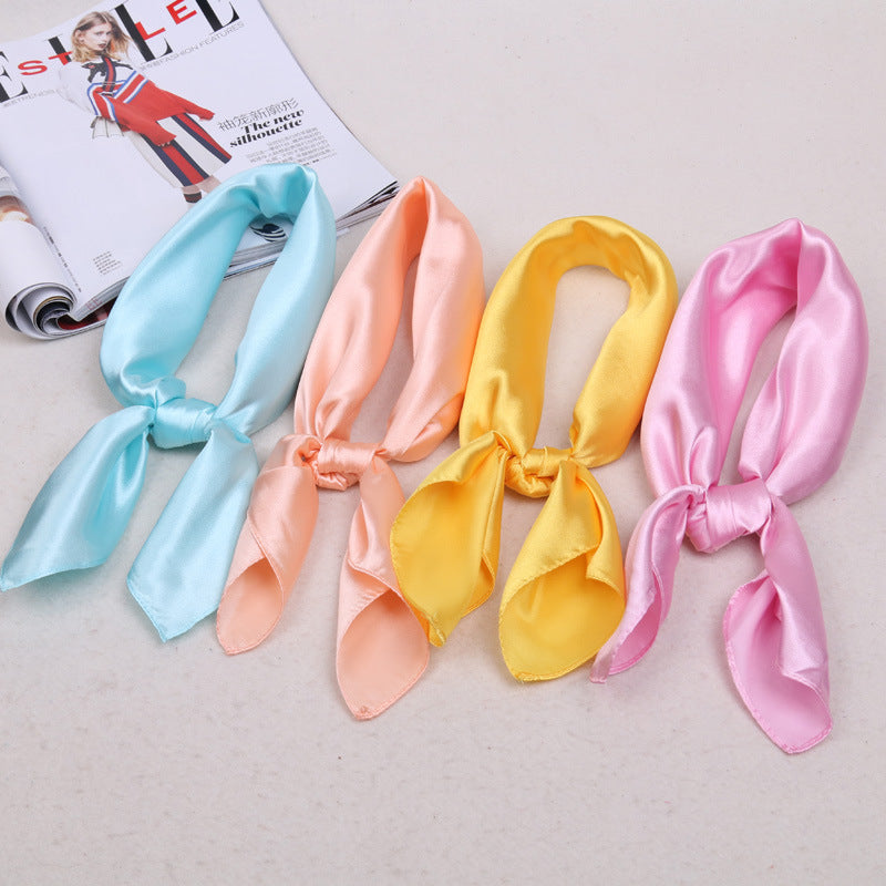 Korean Style Silk Square Scarf