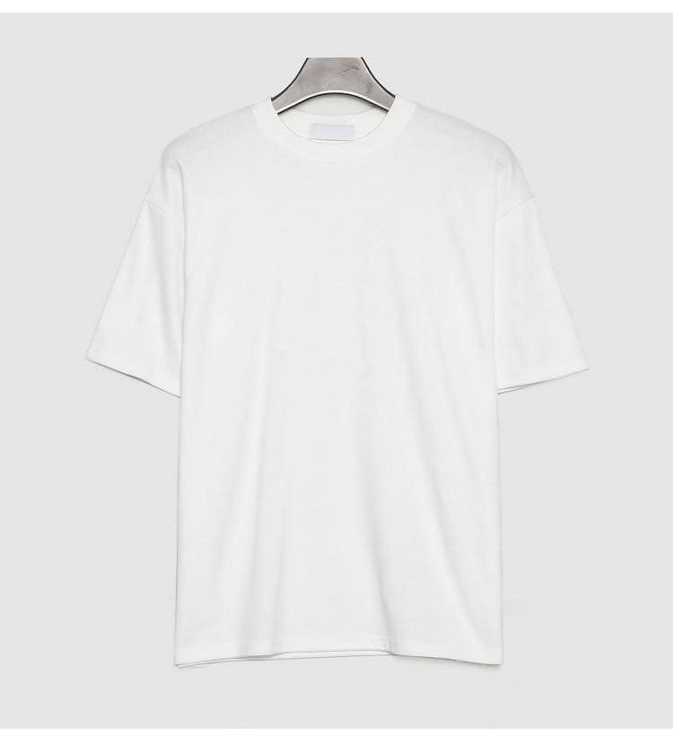 Lockeres, einfarbiges Kurzarm-T-Shirt für Herren