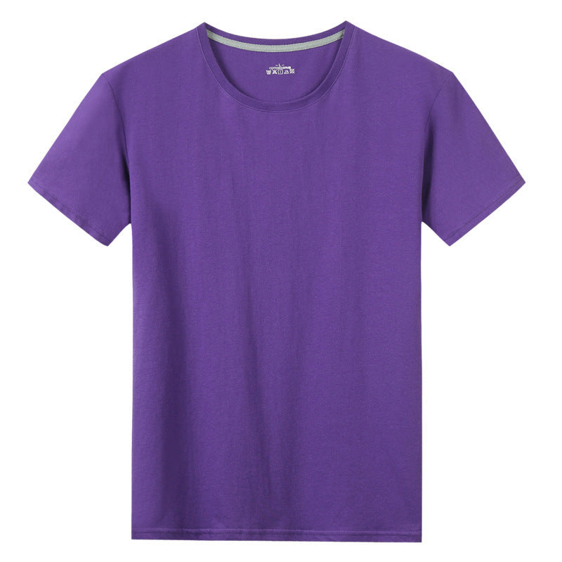 Kurzarm-T-Shirt aus solider Baumwolle für Herren