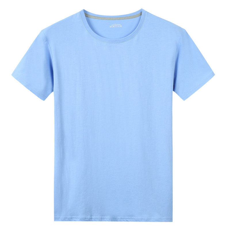 Kurzarm-T-Shirt aus solider Baumwolle für Herren