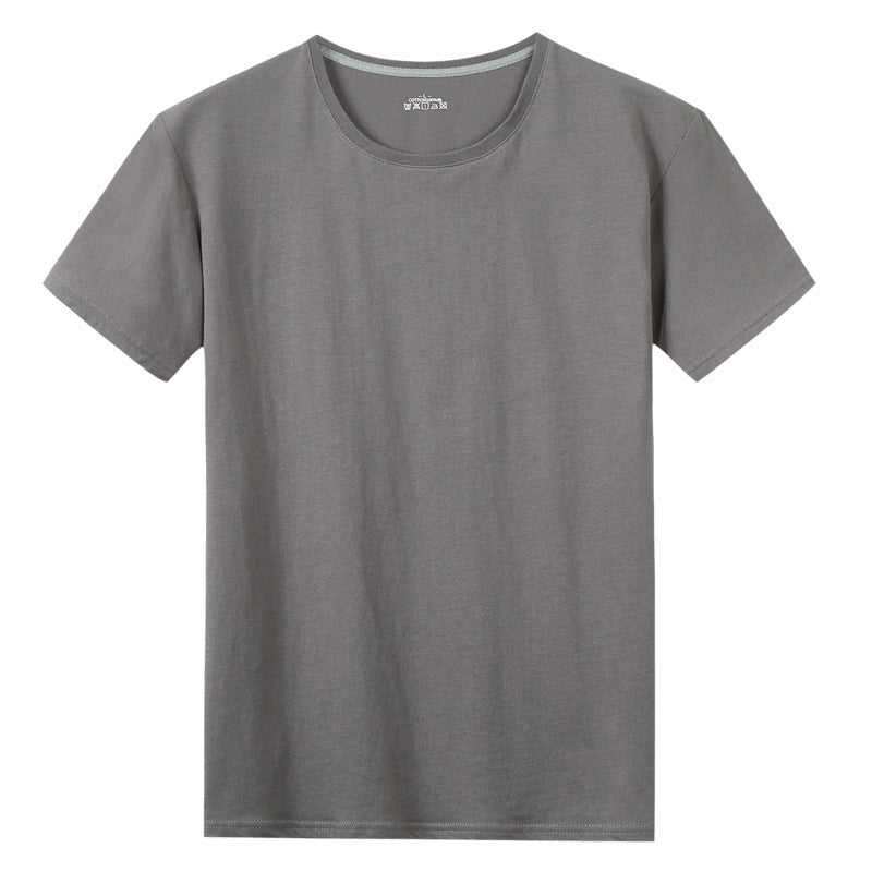 Kurzarm-T-Shirt aus solider Baumwolle für Herren