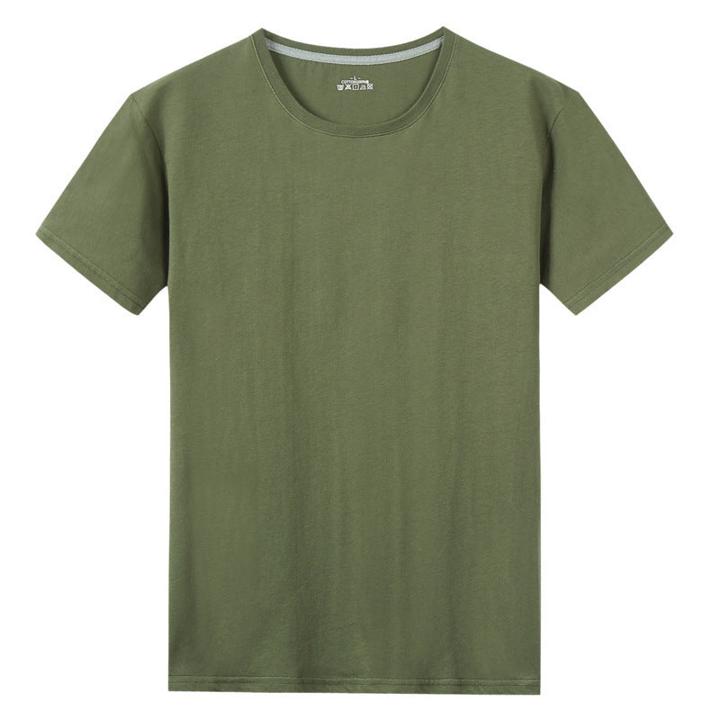 Kurzarm-T-Shirt aus solider Baumwolle für Herren