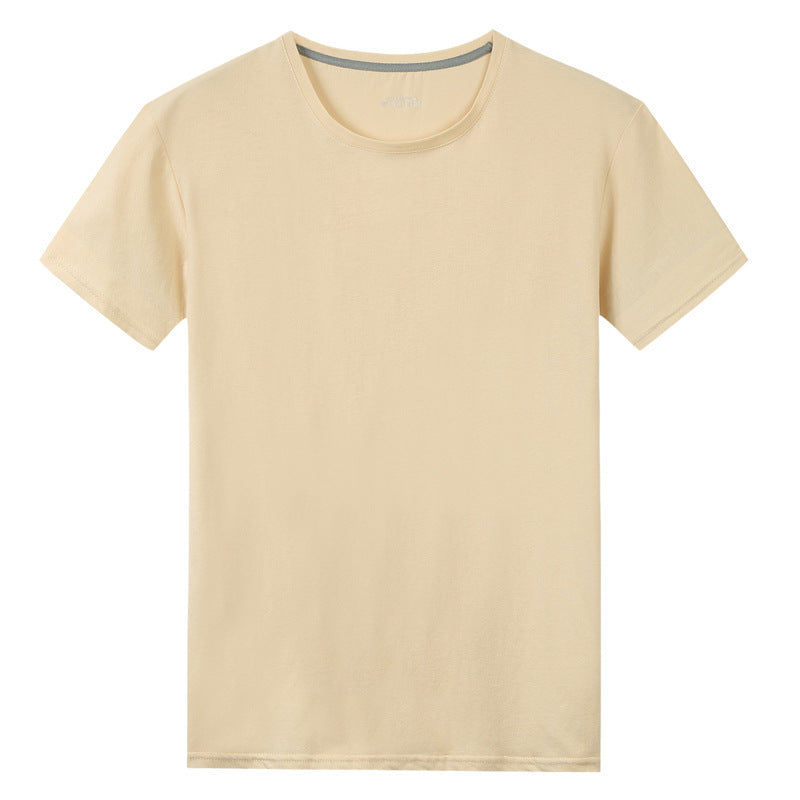 Kurzarm-T-Shirt aus solider Baumwolle für Herren