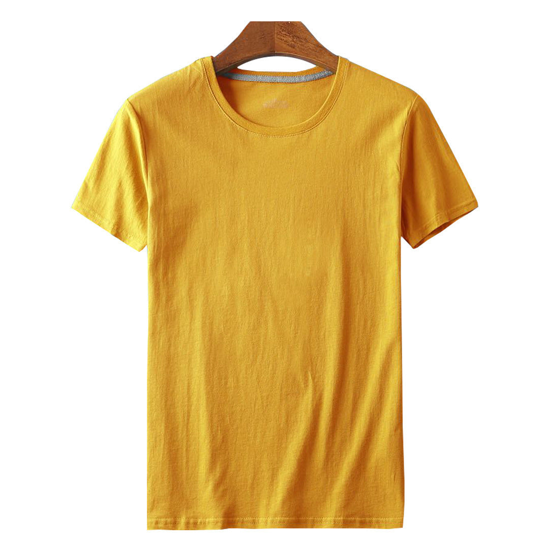 Kurzarm-T-Shirt aus solider Baumwolle für Herren