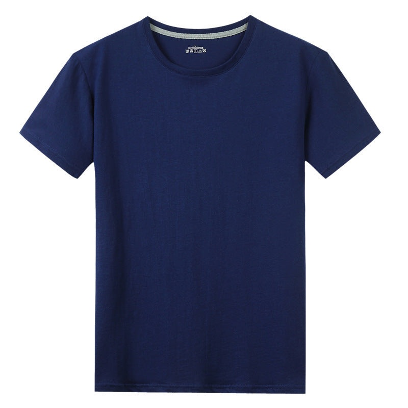 Kurzarm-T-Shirt aus solider Baumwolle für Herren