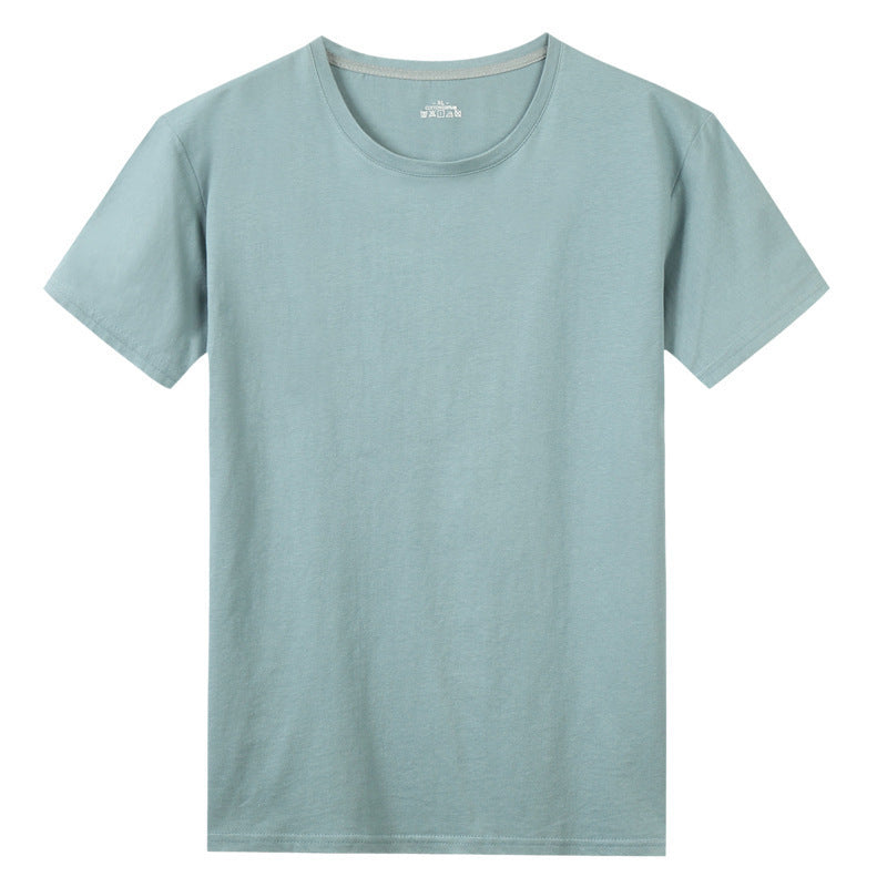 Kurzarm-T-Shirt aus solider Baumwolle für Herren