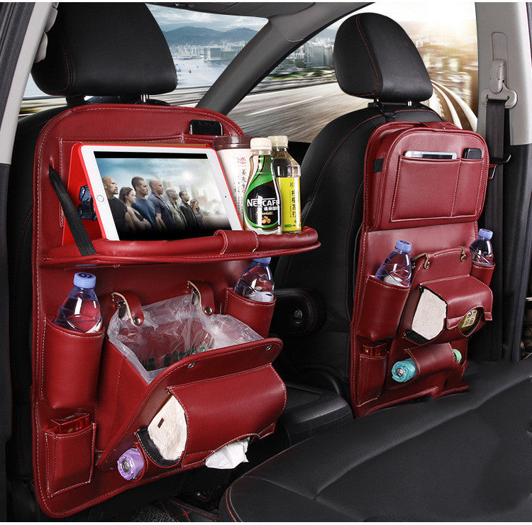 Organiseur de voiture en cuir imperméable