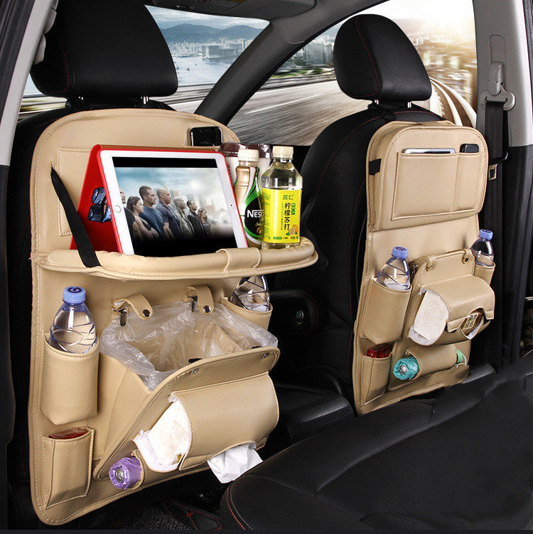 Organiseur de voiture en cuir imperméable