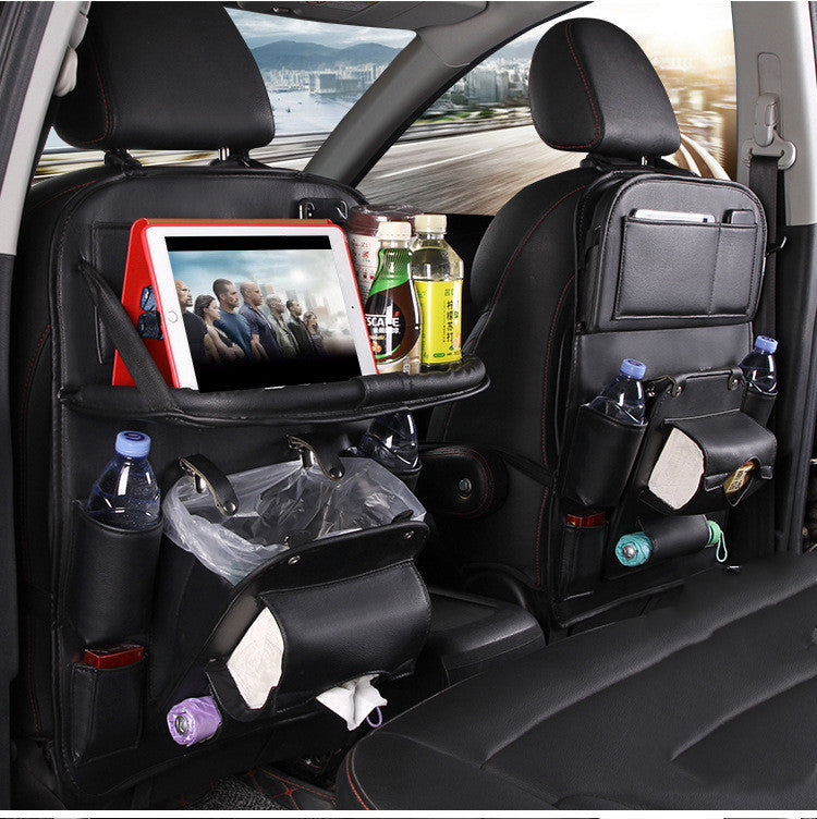 Organiseur de voiture en cuir imperméable