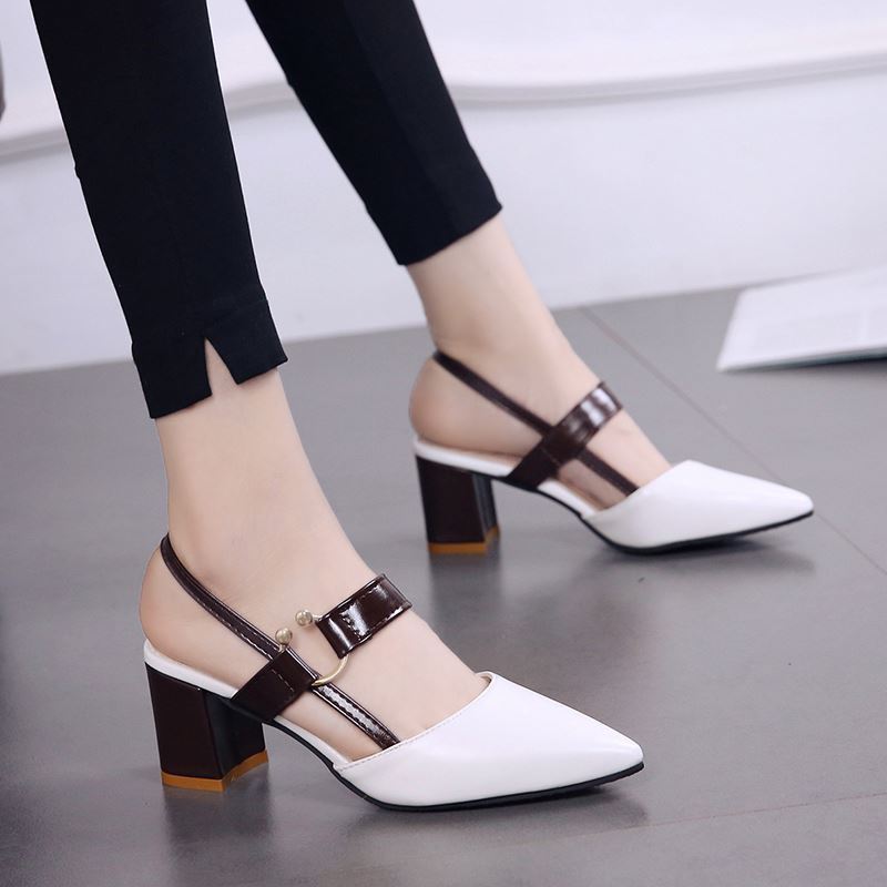 Summer Thick-Heeled Baotou Sandals