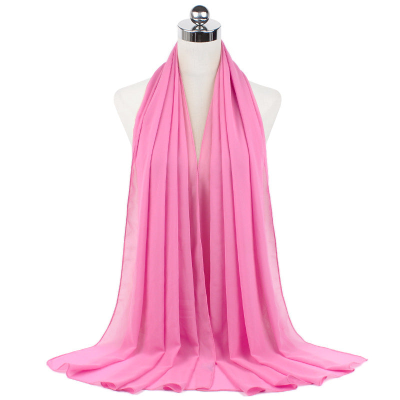 Monochrome Pearl Chiffon Hijab Scarf