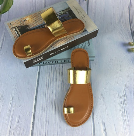 Plus Size Flat Toe Sandals Women