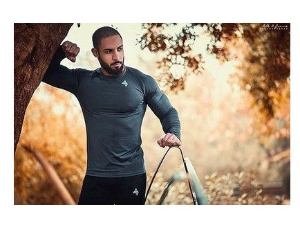 Langärmliges Fitness-Trainings-T-Shirt für Herren