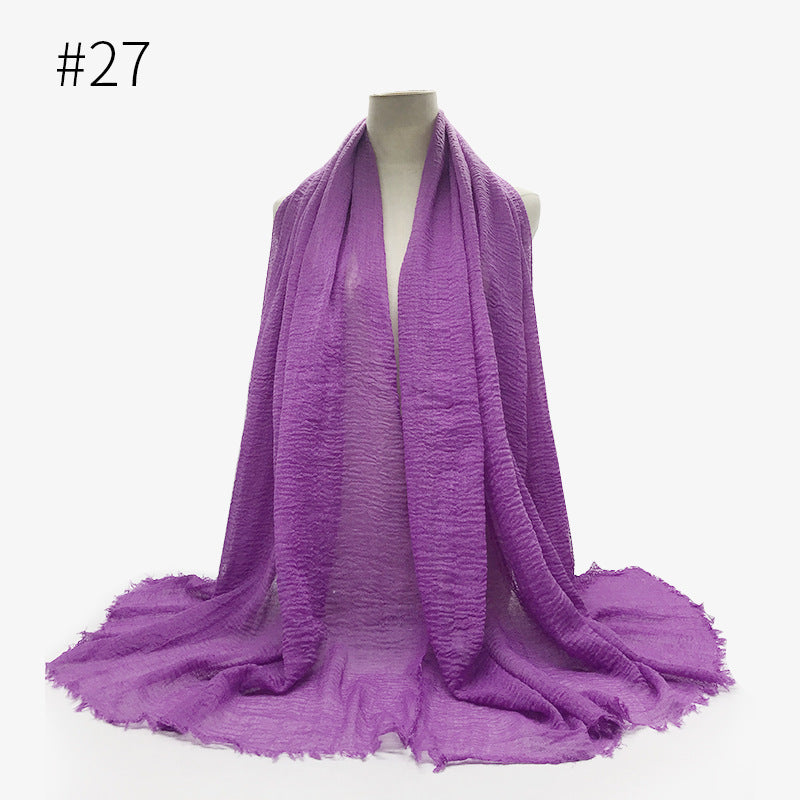 Bubble Cotton Scarf Hijab Wrap Shawl