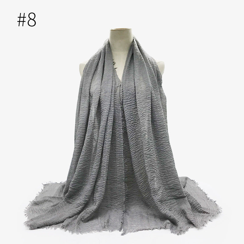 Bubble Cotton Scarf Hijab Wrap Shawl