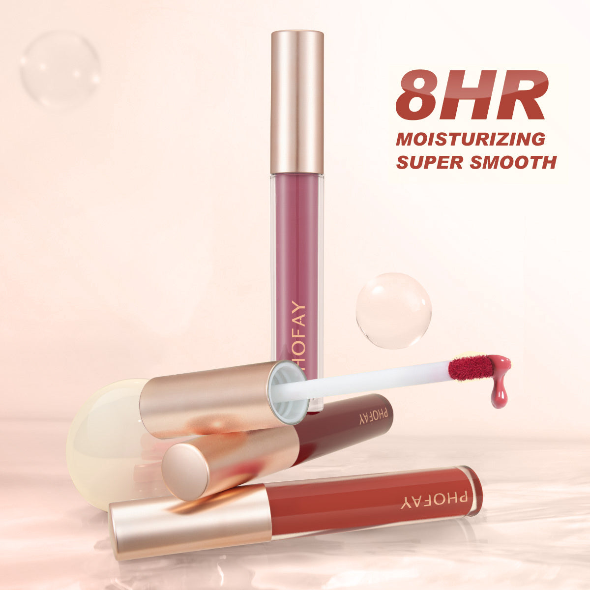 PHOFAY Non-Sticky Shine Lip Gloss