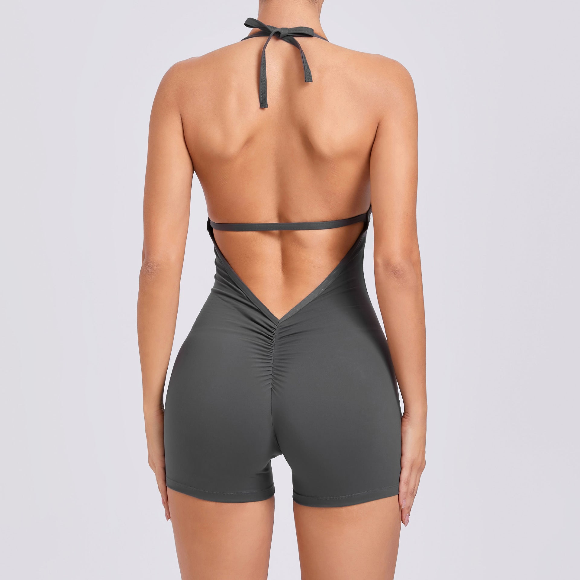 Halter Neck One-Piece Yoga Jumpsuit