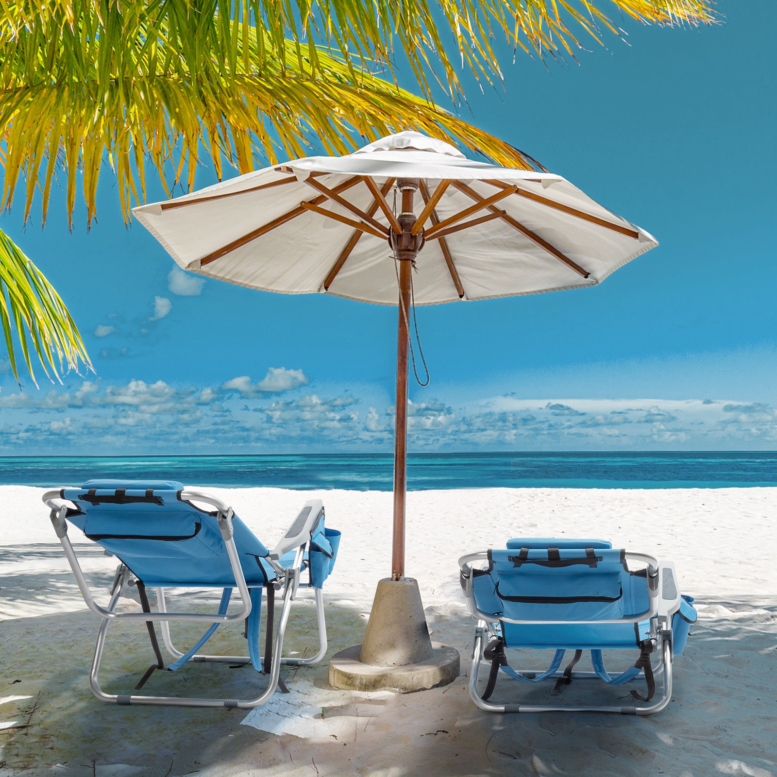 Blue Folding Beach Chair – Lightweight