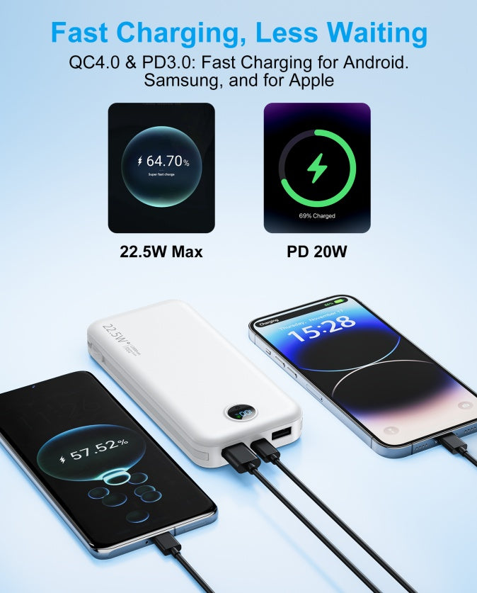 Dual-Wire-Powerbank mit AC-Buchse