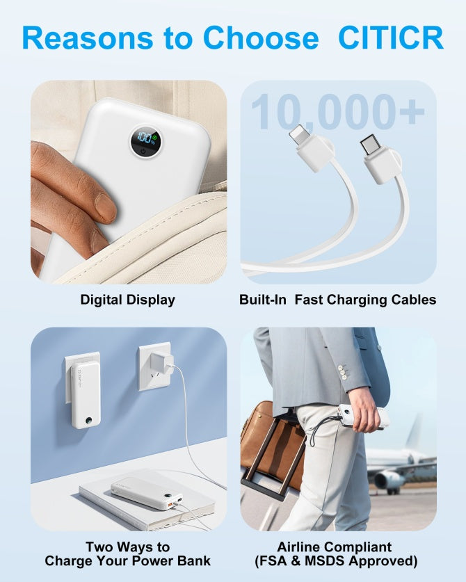 Dual-Wire-Powerbank mit AC-Buchse