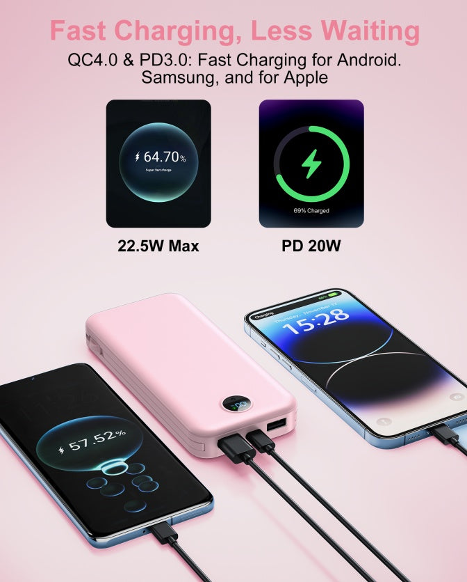 Dual-Wire-Powerbank mit AC-Buchse