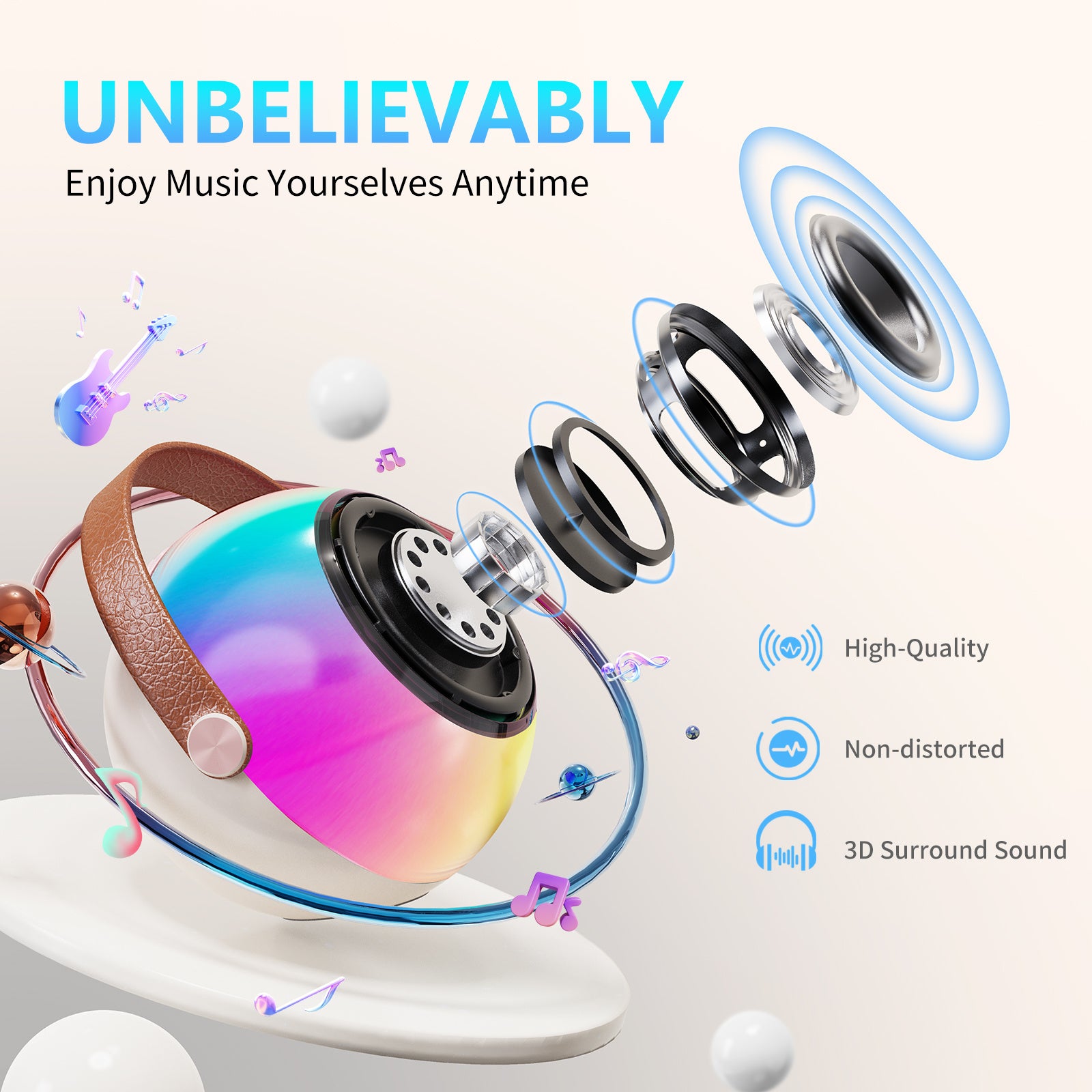 D25 Mini Karaoke Machine with Wireless Mics