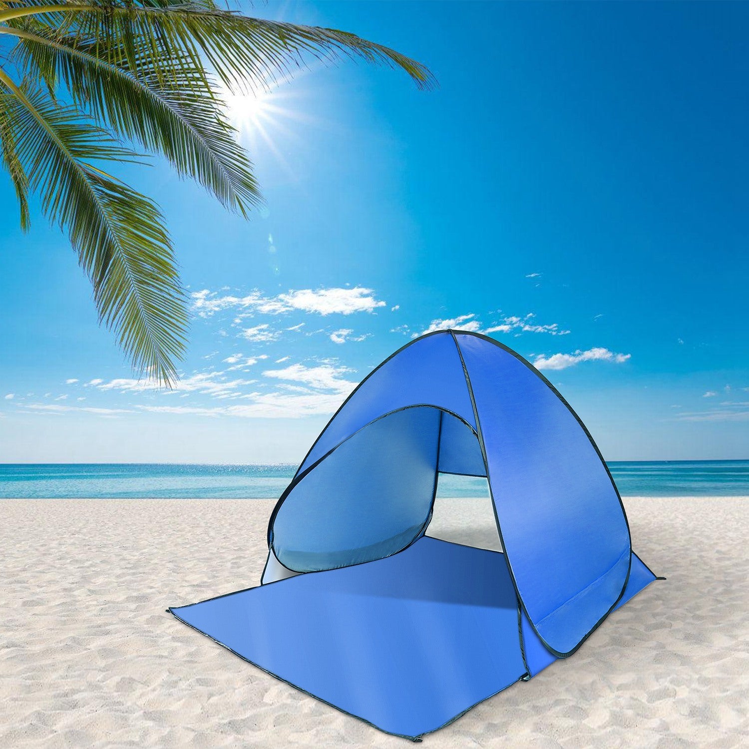 Aufklappbares UV-geschütztes Strandzelt für 2–3 Personen