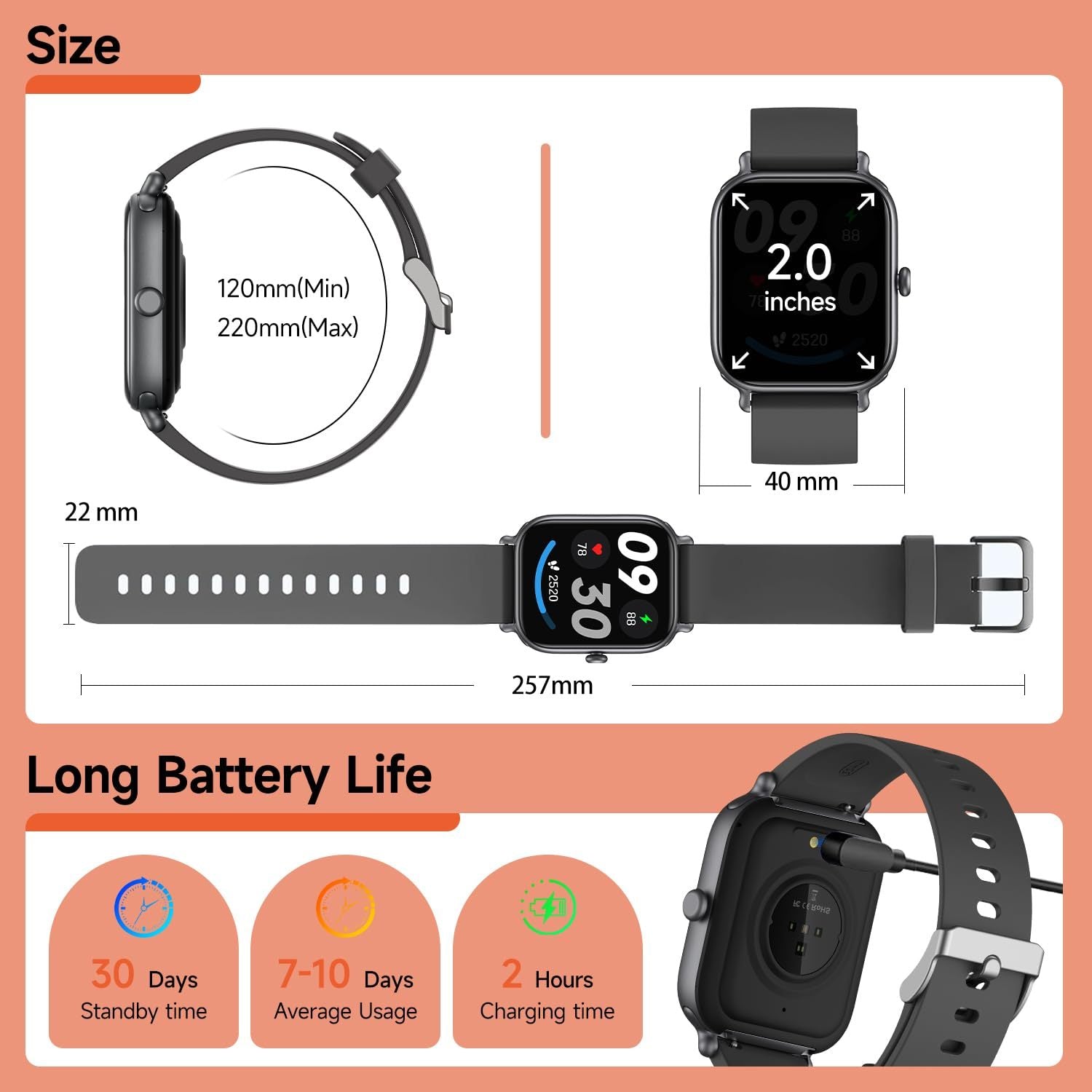 Bluetooth-Smartwatch mit Sprachfunktion