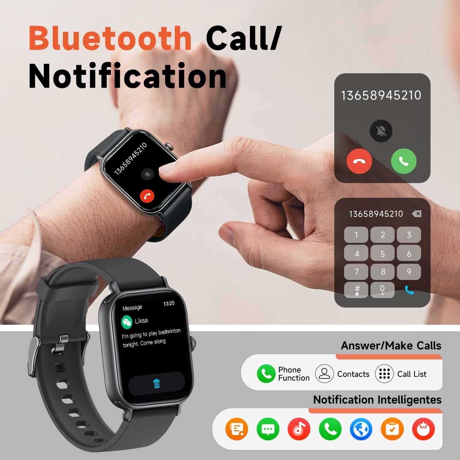 Bluetooth-Smartwatch mit Sprachfunktion