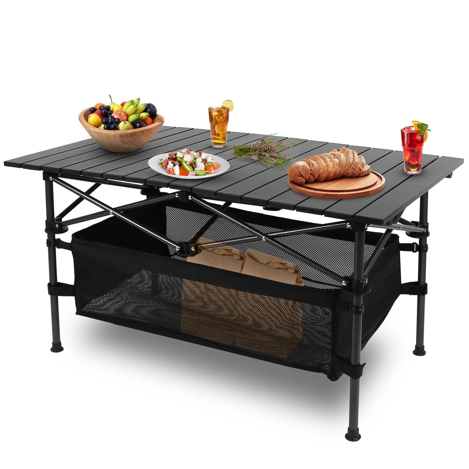 Tragbarer, klappbarer Campingtisch aus Aluminium