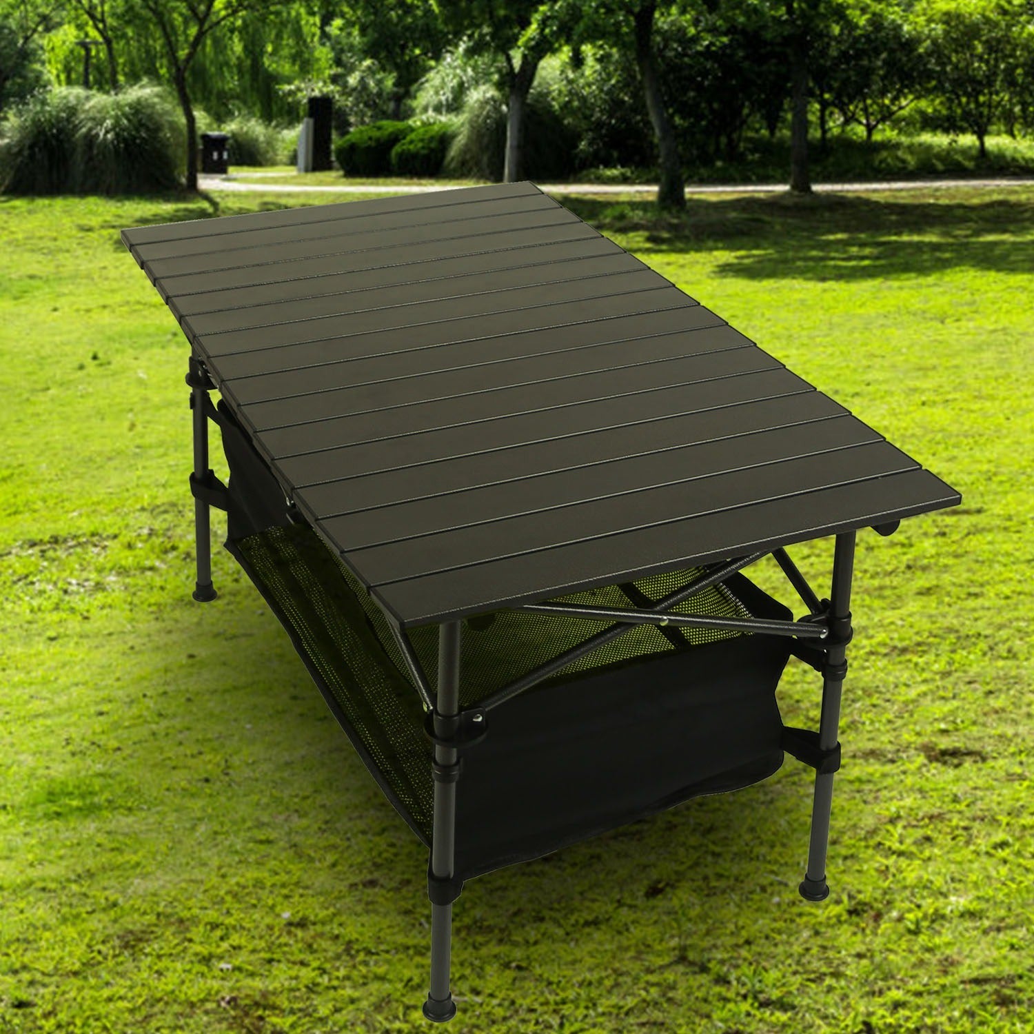 Tragbarer, klappbarer Campingtisch aus Aluminium
