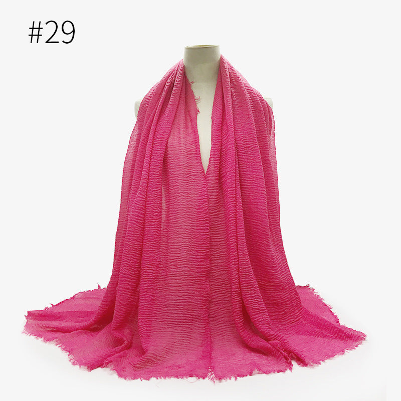 Bubble Cotton Scarf Hijab Wrap Shawl