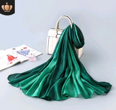 Gradient Silk Scarf Beach Shawl Wrap
