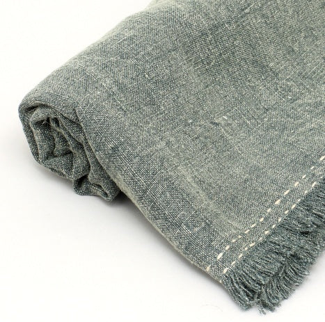 Stonewashed Leinen-Überwurfdecke 52x68