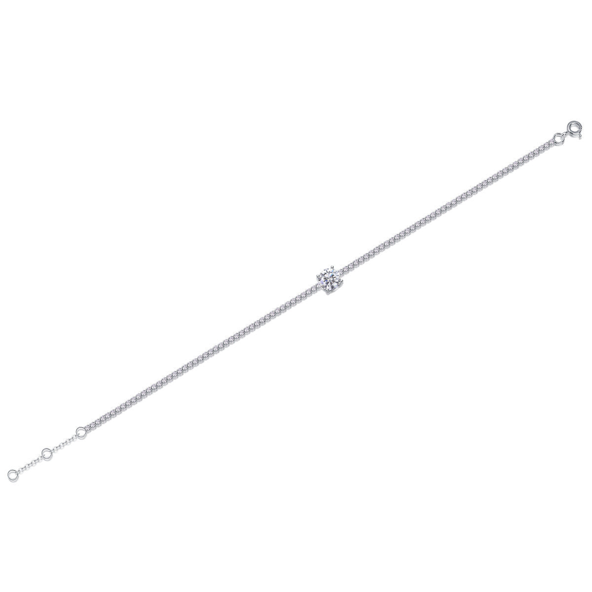 Dawn Dew Beads Diamant-Silberarmband