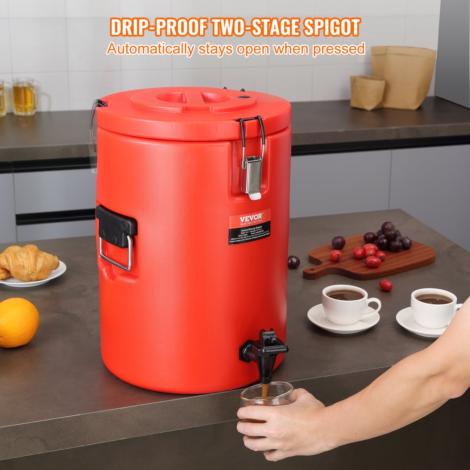 VEVOR 4.5 Gal Stainless Beverage Dispenser