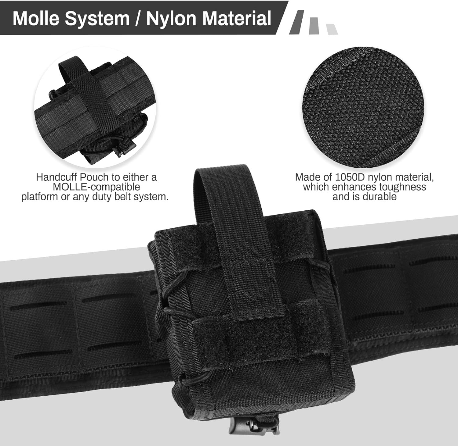 Doppelte MOLLE-Taktiktasche mit Handschellen